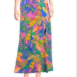 Sugarlips Vibrant Leaf Print Skirt Size Medium